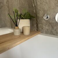 Badplank | 90cm | Onbehandeld eikenhout | Met gravering mogelijk