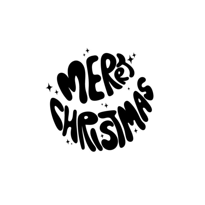 Tegeltje | Zelf samenstellen | Merry Christmas [ronde]