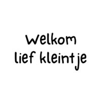 Tegeltje | Zelf samenstellen | Welkom lief kleintje