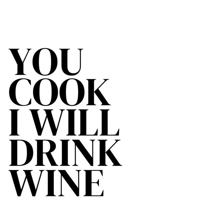 Tegeltje | Zelf samenstellen | You cook I will drink wine